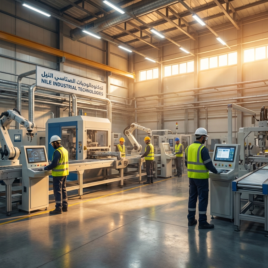 مصنع مصري حديث وعمال